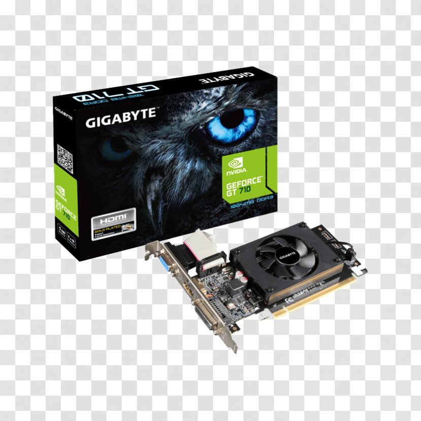 Graphics Cards & Video Adapters NVIDIA GeForce GT 710 Gigabyte Technology GDDR5 SDRAM - Nvidia Transparent PNG