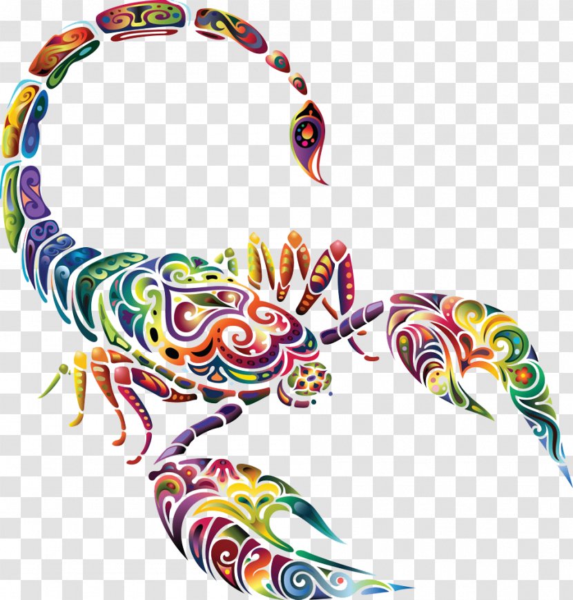Scorpion Tattoo Zodiac Astrological Sign - Quotation - Version HD Free State Painted Buckle Clip Transparent PNG