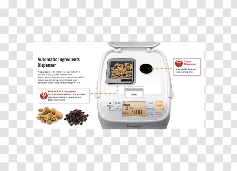 Bread Machine White Small Appliance Bánh - Panasonic Transparent PNG