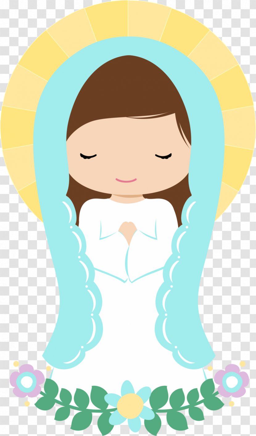 Our Lady Mediatrix Of All Graces Religion First Communion Prayer Eucharist - Silhouette - Watercolor Transparent PNG