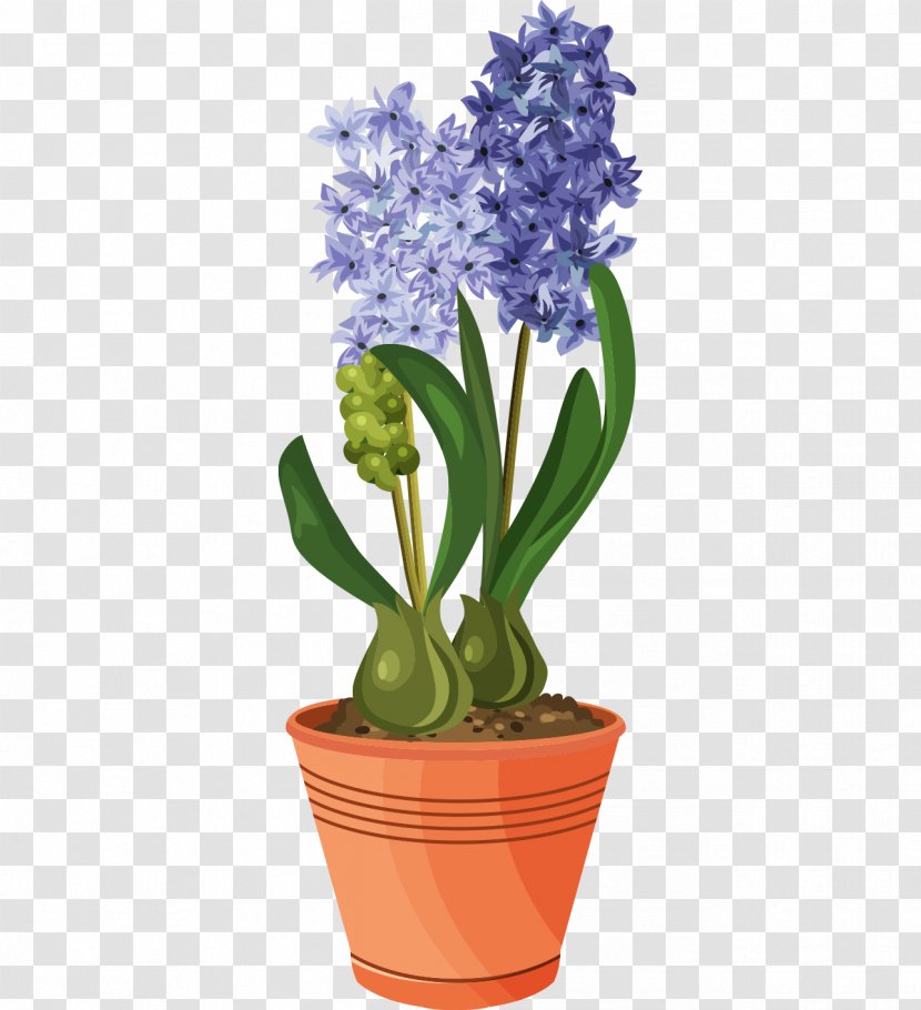 Flowering Pot Plants Vector Graphics Clip Art Tulip - Gardening - Vintage Floral Design Transparent PNG