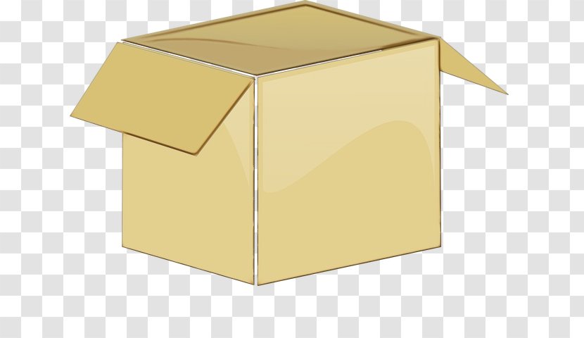 Yellow Box Shipping Carton Package Delivery - Paint - Packaging And Labeling Transparent PNG