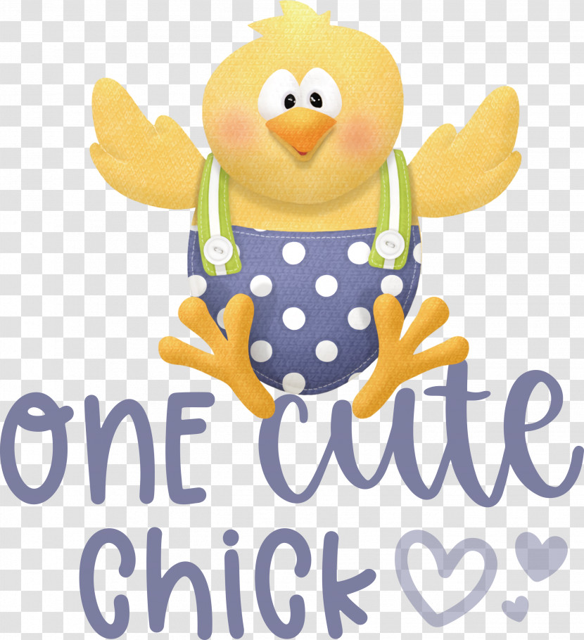 One Cute Chick Easter Day Happy Easter Transparent PNG