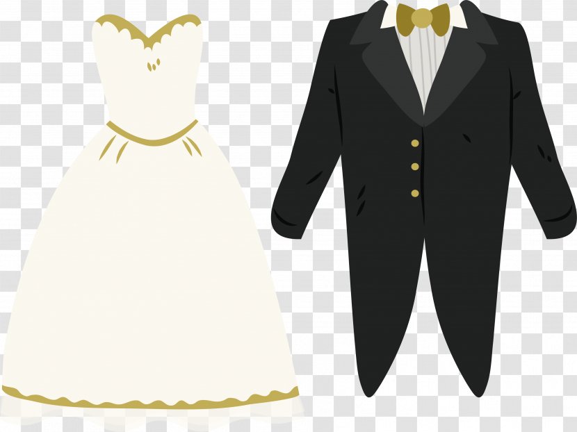 Wedding Dress Bridegroom Marriage - Uniform - Of The Bride And Groom Transparent PNG