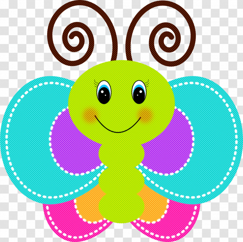 Green Yellow Cartoon Turquoise Smile Transparent PNG