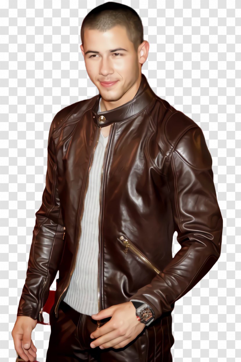 Clothing Jacket Leather Brown - Collar Top Transparent PNG