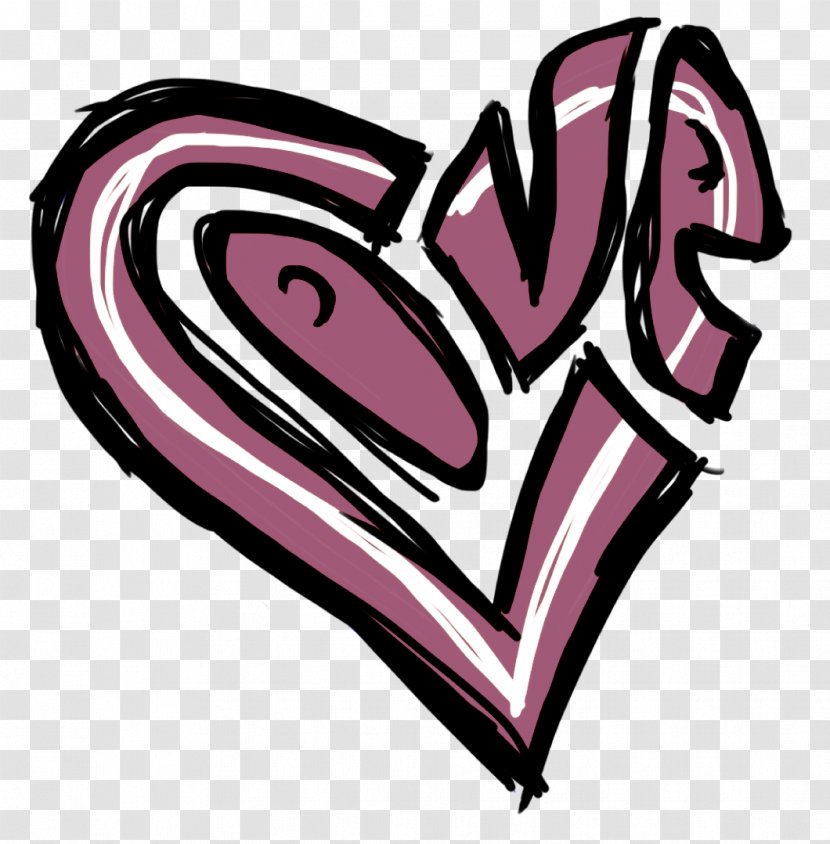 Drawing Graffiti Heart Clip Art - Cartoon - Black Love Pics Transparent PNG