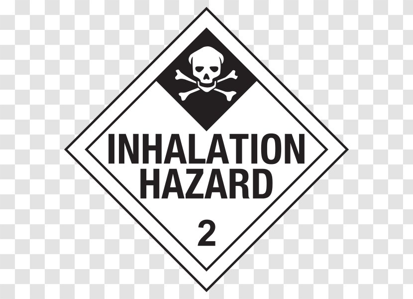 Logo Gas Toxicity Hazard Symbol Sign - Hazmat Class 2 Gases Transparent PNG