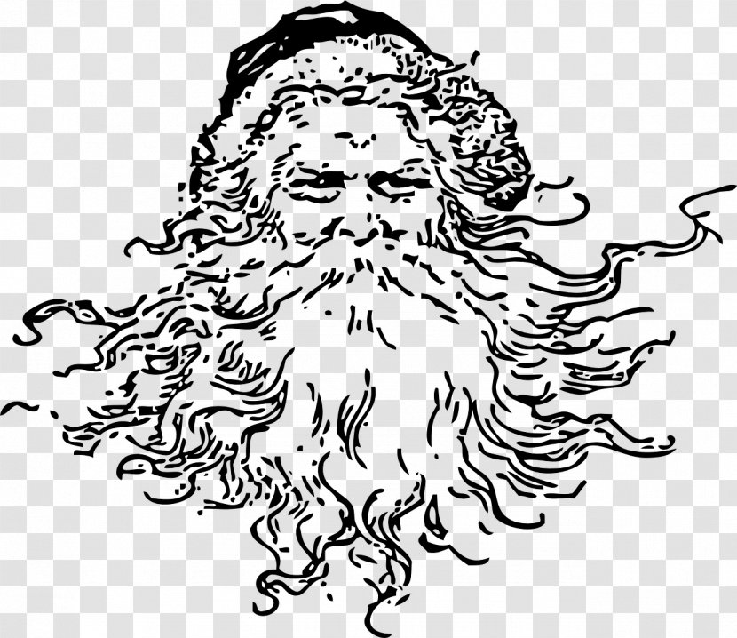 Santa Claus Christmas Black And White Clip Art - Cartoon Transparent PNG