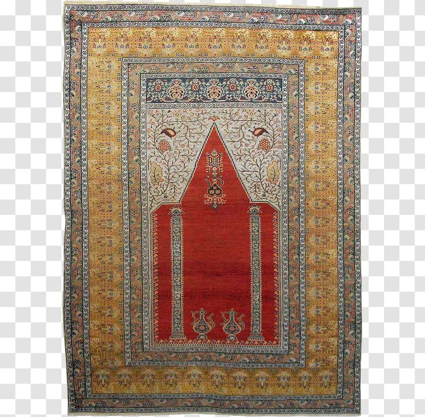 Carpet Prayer Rug Turkey 19th Century - Textile Transparent PNG