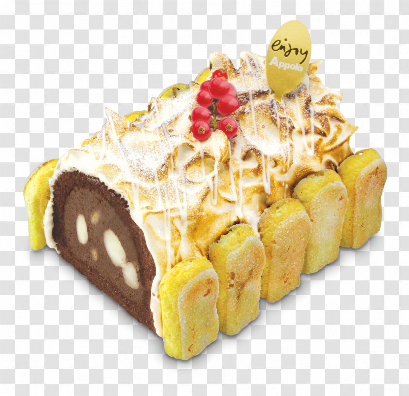 Stir-fried Ice Cream Strawberry Green Tea Swiss Roll - Toppings Transparent PNG