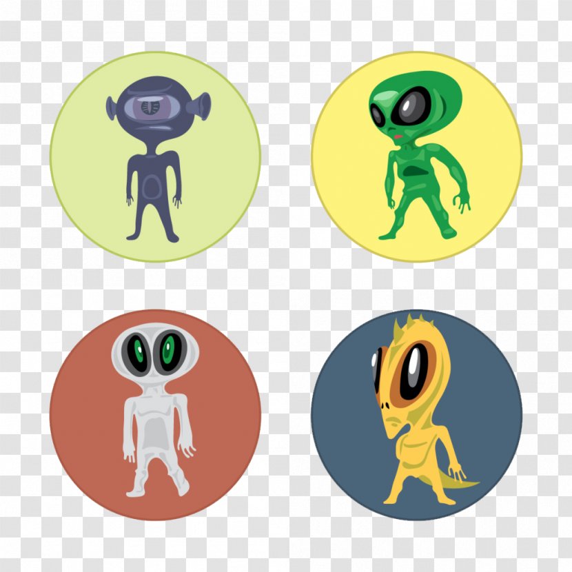 Alien Extraterrestrial Life - Yellow - Cartoon Figure Transparent PNG