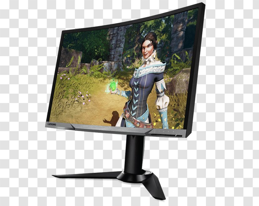 Computer Monitors Lenovo Y27f FreeSync Refresh Rate - Nvidia Gsync Transparent PNG