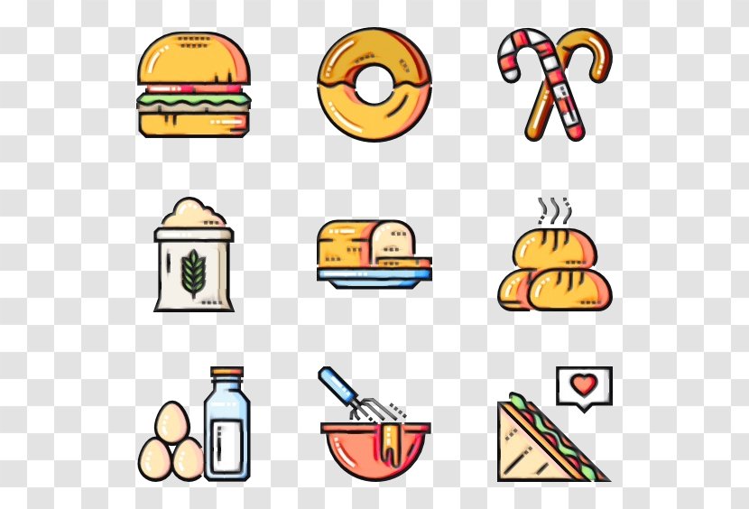 Yellow Clip Art Food Group Line Transparent PNG