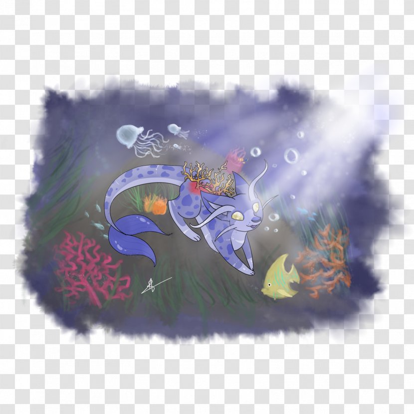 Violet Purple Desktop Wallpaper Character Organism - Mythical Creature - Deep Blue Transparent PNG