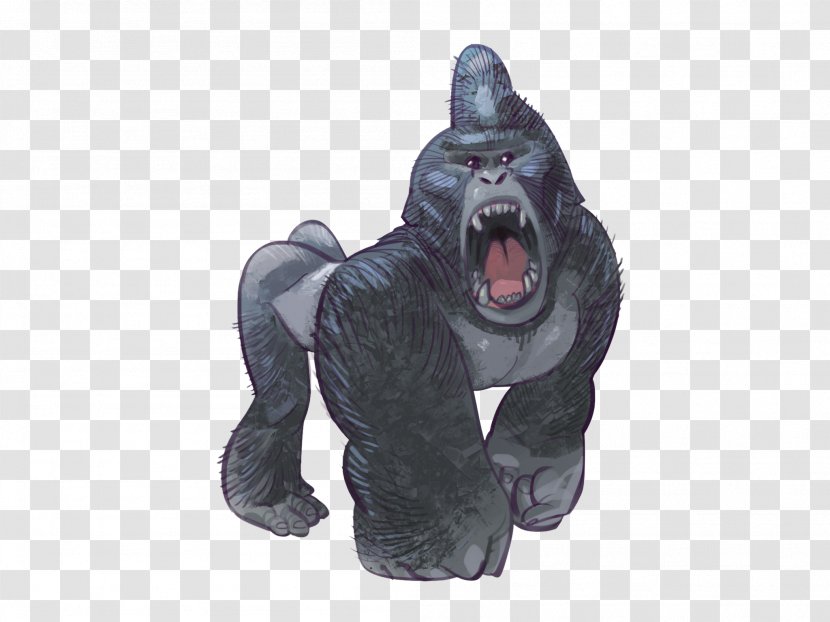 Western Gorilla Sculpture Figurine Stylus Snout - Booh Transparent PNG