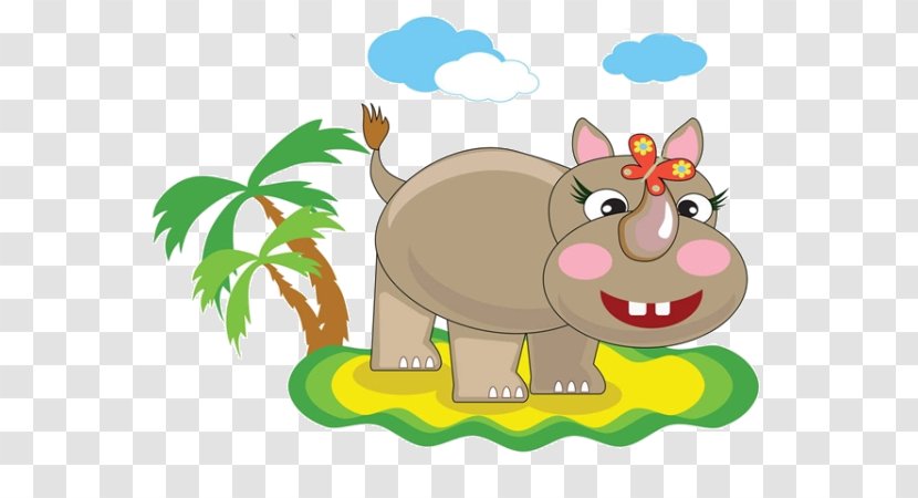 Rhinoceros Photography Cartoon Illustration - Fictional Character - Rhino Material Transparent PNG