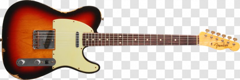 Fender Telecaster Custom Sunburst Guitar Shop - Neck Transparent PNG