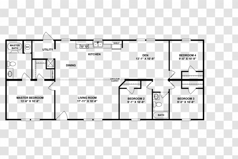 Floor Plan House - Watercolor Transparent PNG