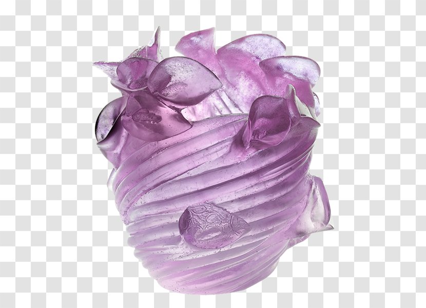 Vase Daum Violet Glass Art - Cut Flowers - Obras Esculturas De Botero Transparent PNG