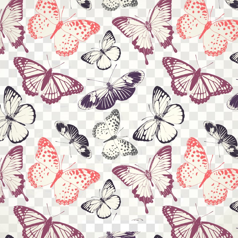 Butterfly Pattern - Hand-painted Background Transparent PNG