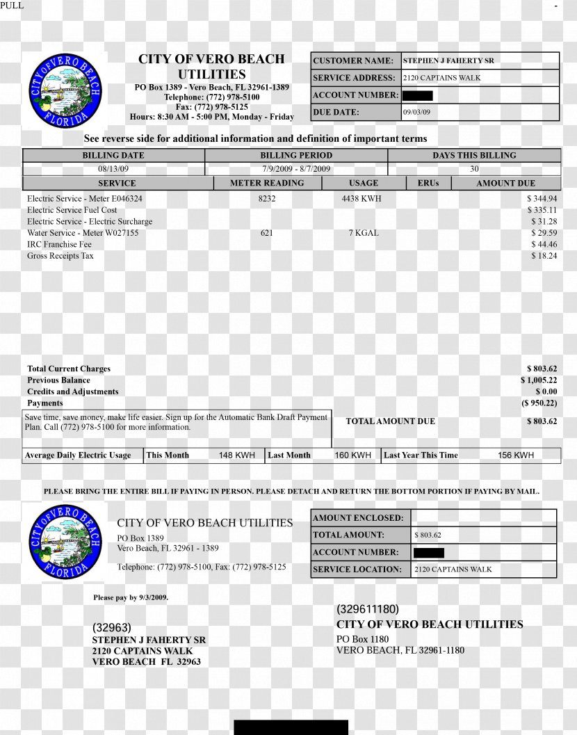 Invoice Document Receipt Screenshot Florida - Letter Transparent PNG