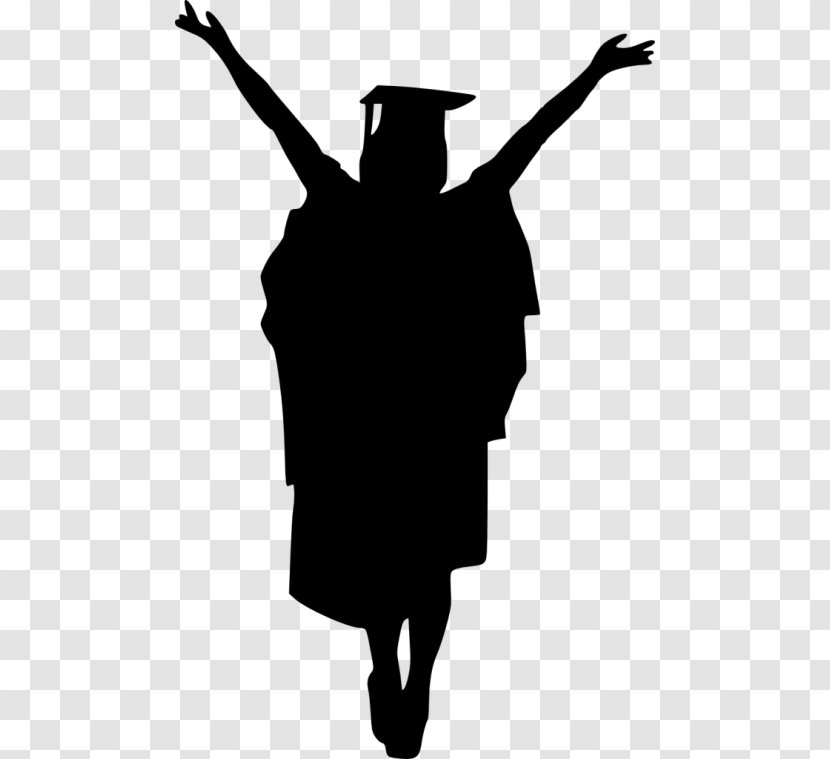 Graduation Ceremony Square Academic Cap Silhouette - Dress - Tree Top Transparent PNG