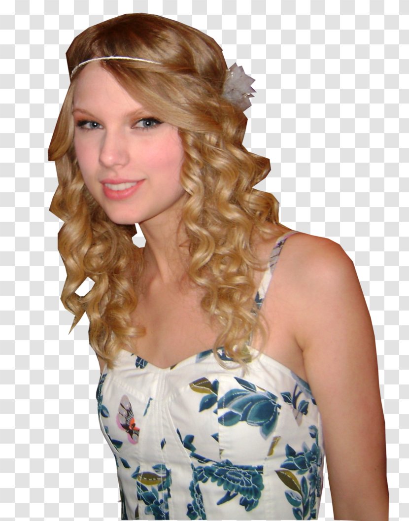 Taylor Swift Hair Coloring Hairstyle Wig - Watercolor Transparent PNG