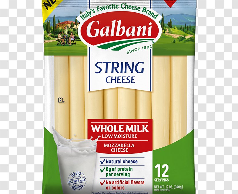 Italian Cuisine Milk String Cheese Mozzarella Galbani - Flavor Transparent PNG