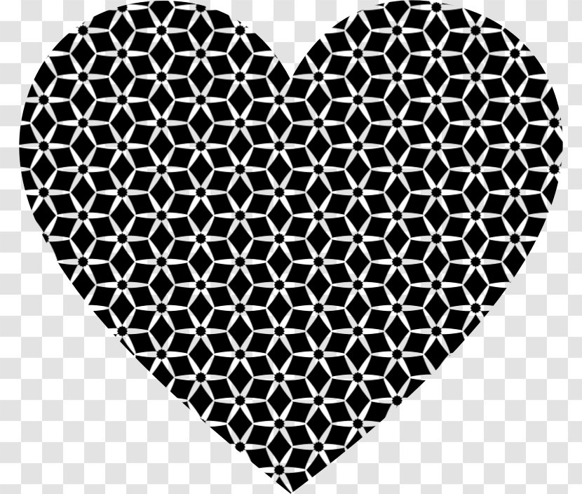 Black And White Monochrome Photography Clip Art - Heart - Seamless Floral Transparent PNG