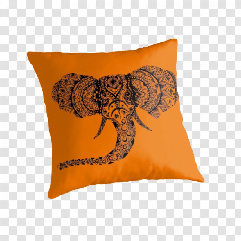 Throw Pillows Cushion Mandala Bag - Textile - Elephant Transparent PNG