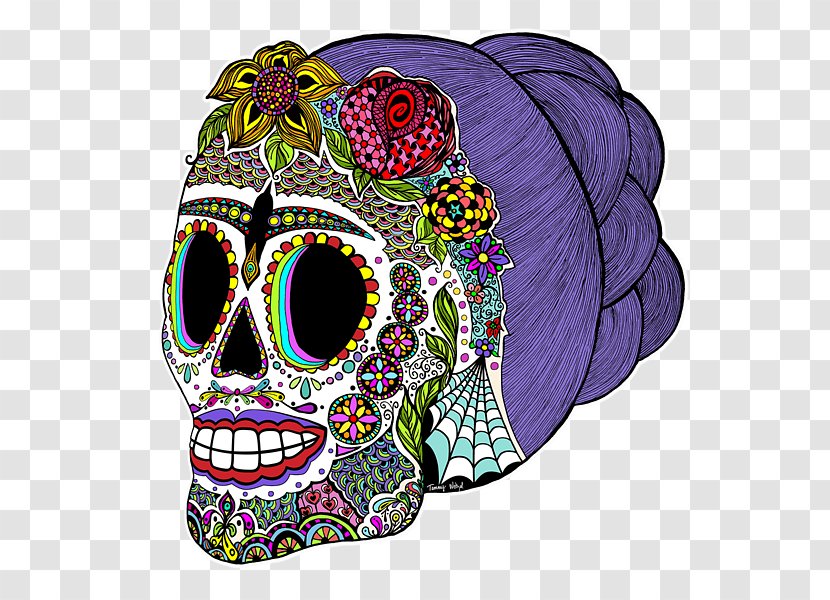 La Calavera Catrina Skull Art Day Of The Dead - Sugar Transparent PNG
