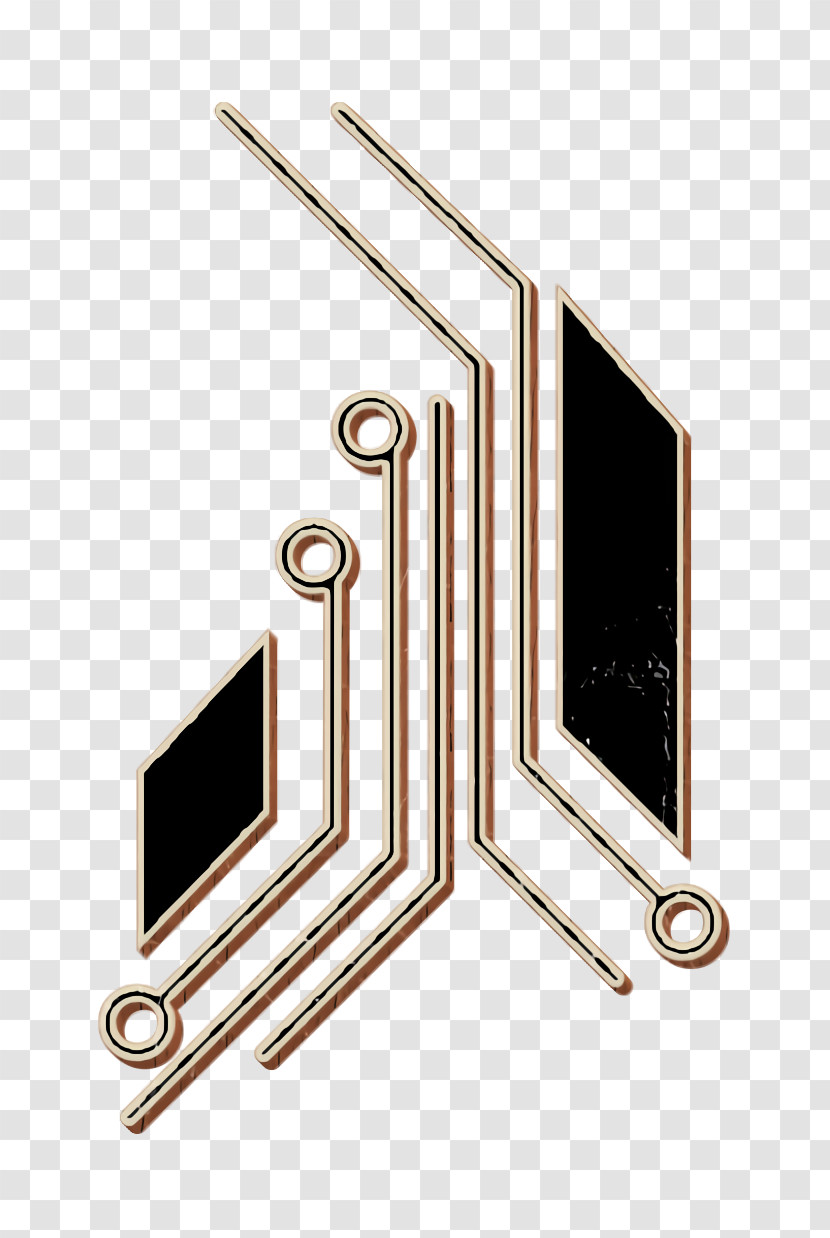 Electronic Printed Circuit Detail Icon Tools And Utensils Icon Circuit Icon Transparent PNG