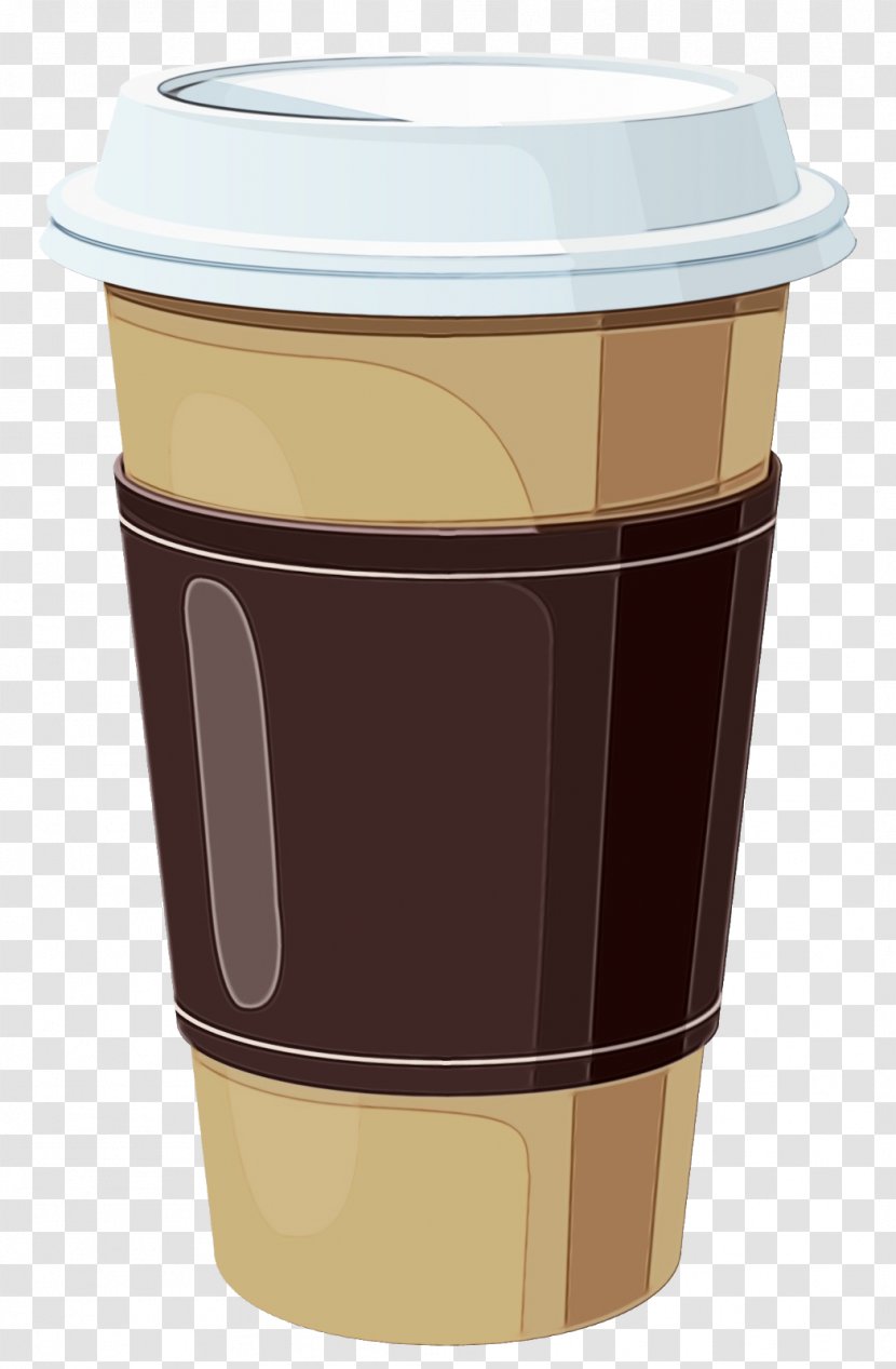 Watercolor Paper - Coffee Cup - Drink Lid Transparent PNG