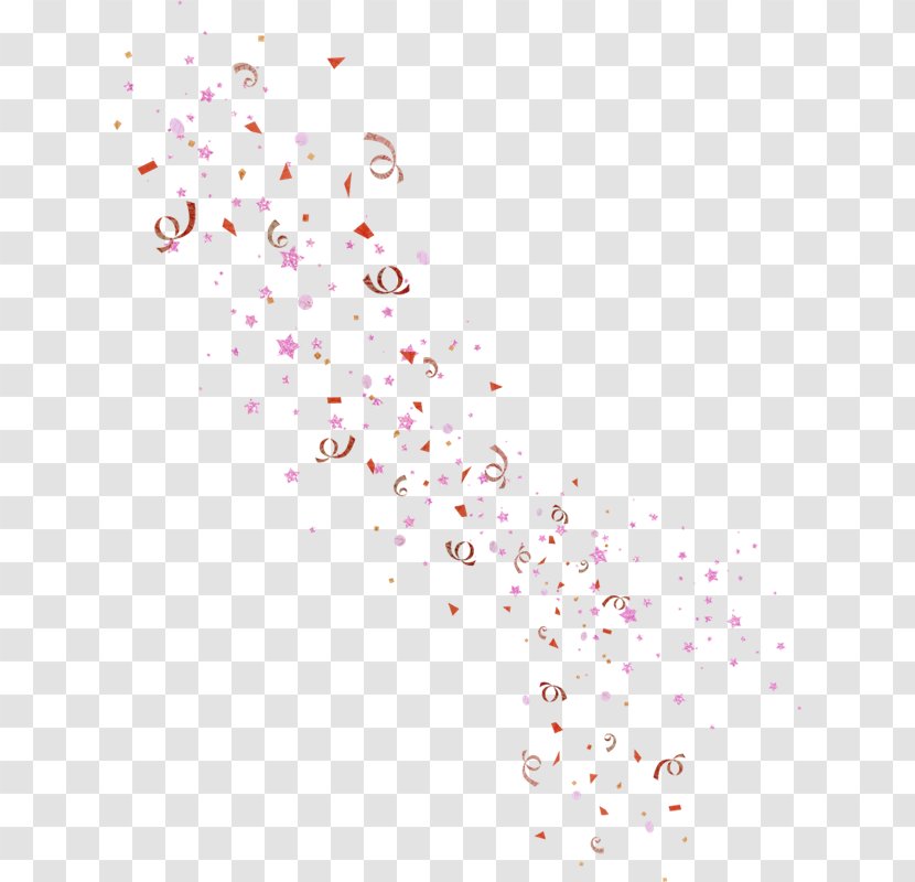 Material - Text - Pink Flower Ribbon Floating Transparent PNG