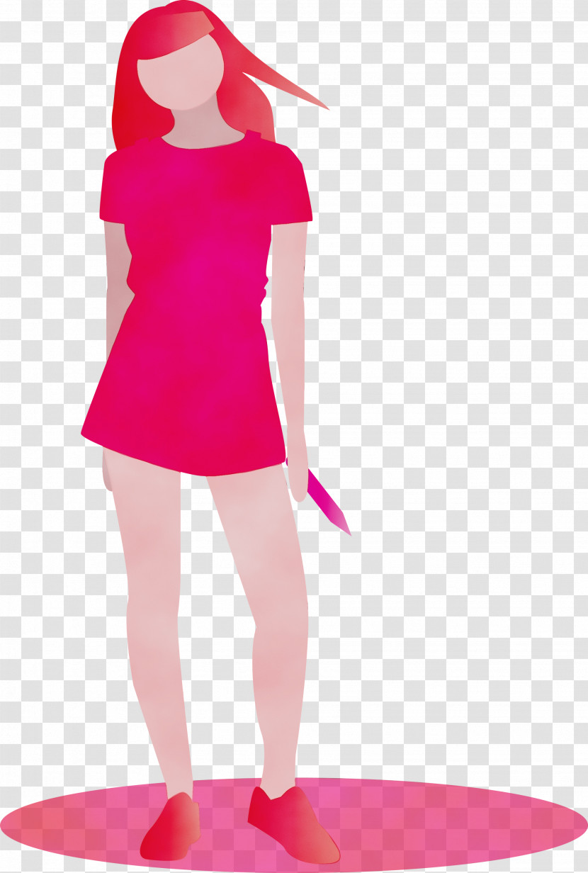 Pink Standing Magenta Costume Transparent PNG