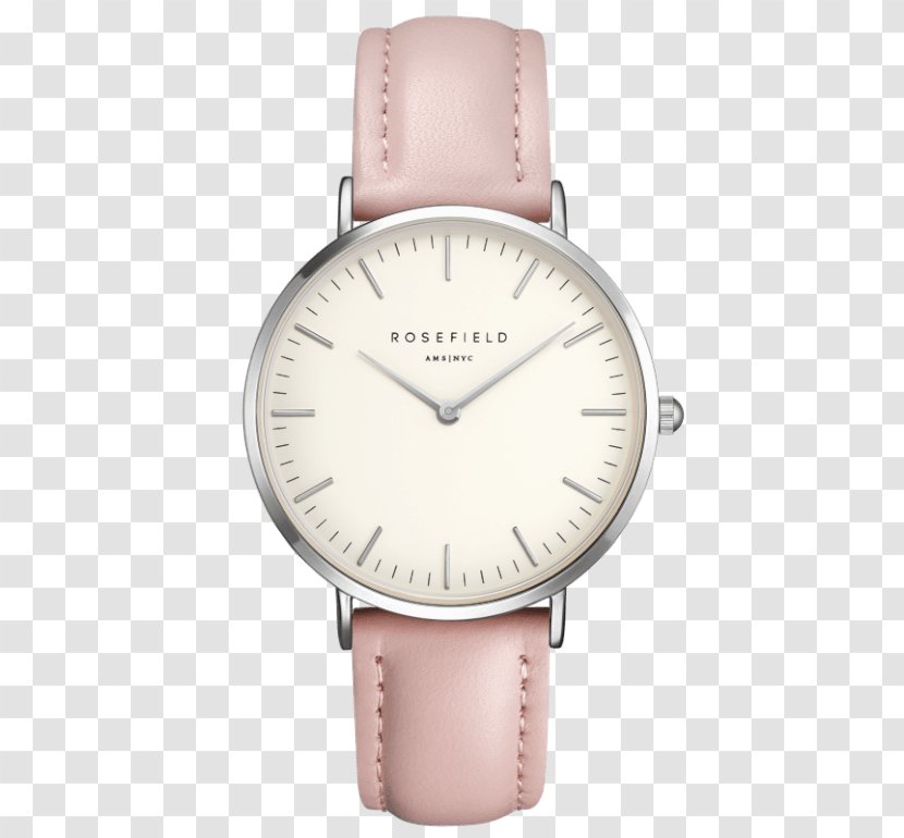 Rosefield The Bowery Watch Jewellery Pink Strap - Bracelet Transparent PNG