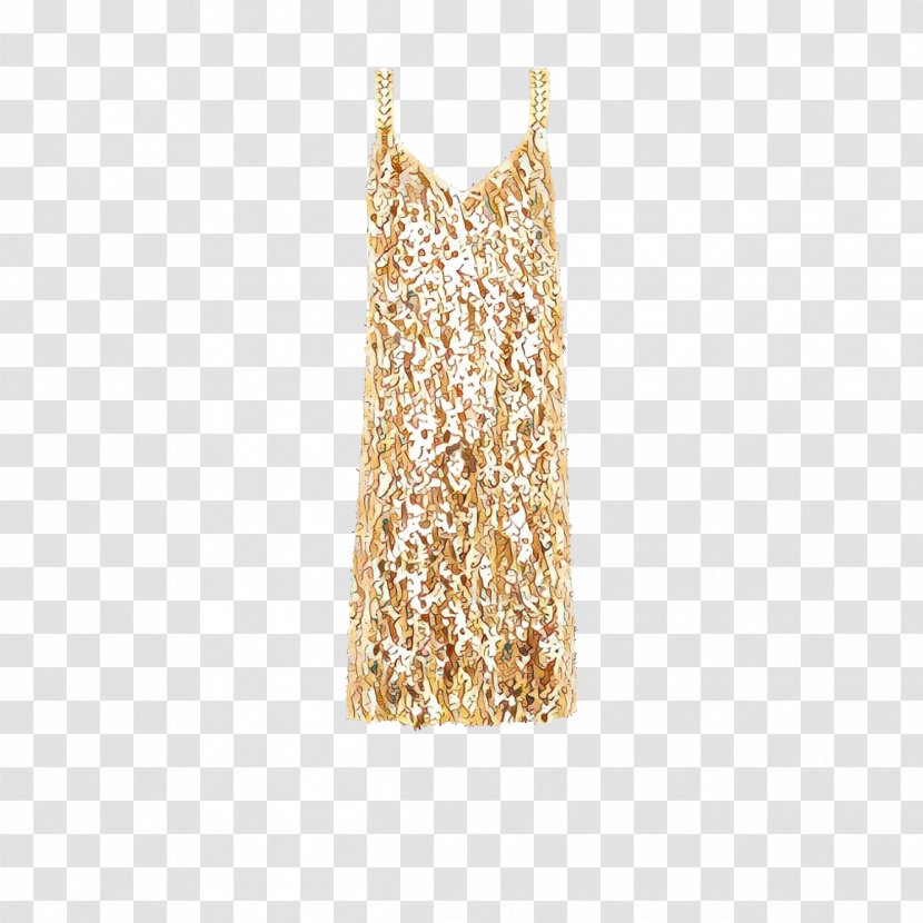 Neck Clothing - Dress - Glitter Beige Transparent PNG