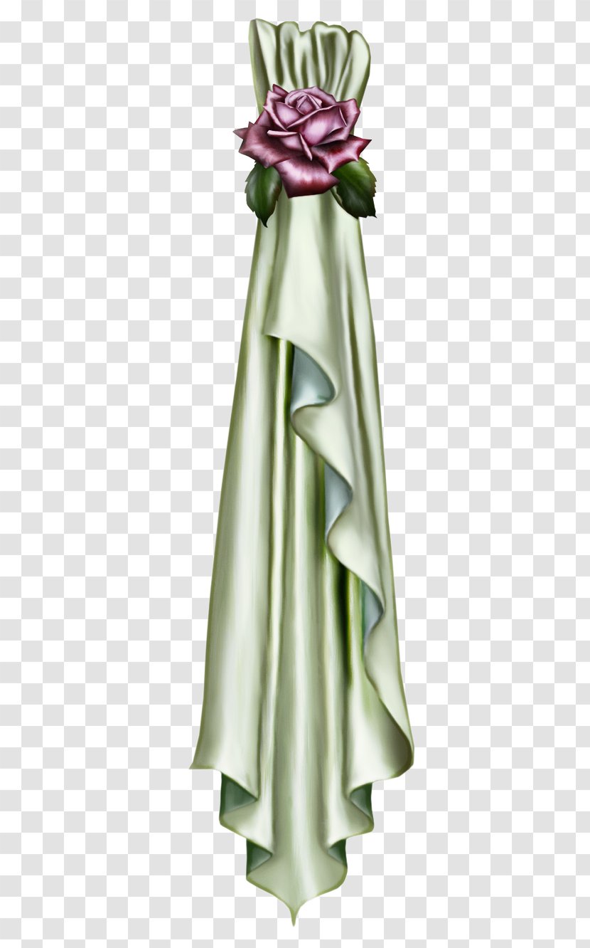 Green Dress Clothing Gown Figurine - Costume Design - Outerwear Transparent PNG