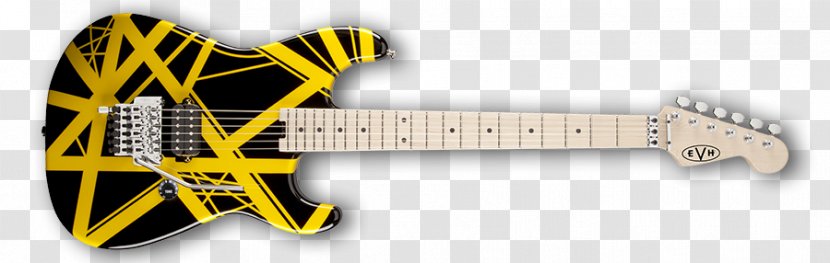 Electric Guitar Fender Stratocaster Peavey EVH Wolfgang Van Halen - Evh Special - Black And Yellow Stripes Transparent PNG