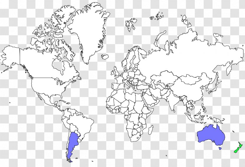 World Map United States Blank - Area - Fiordland Penguin Transparent PNG