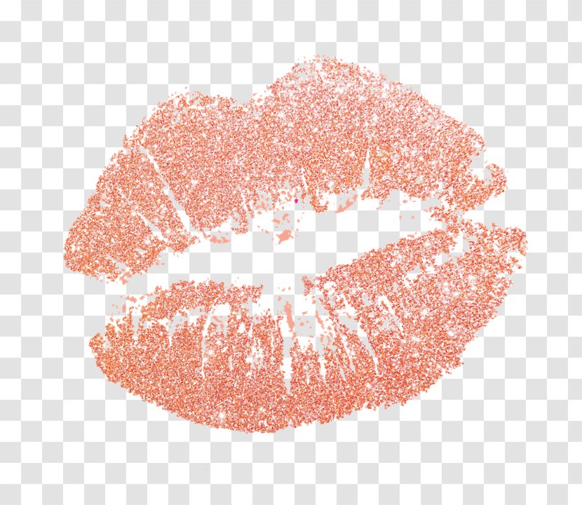 Lip Rose Kiss Clip Art - Glitter - Gold Paint Transparent PNG