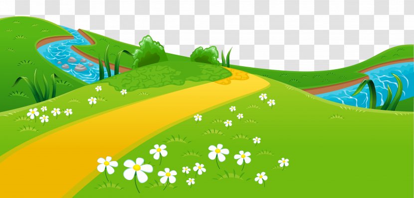 Meadow Clip Art - Royalty Free - And River Ground Clipart Transparent PNG