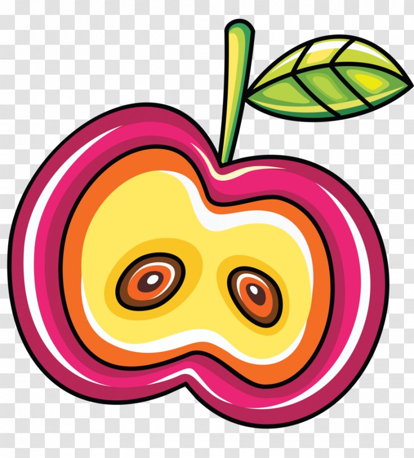 Clip Art Apple Illustration Image - Smile - Packaged Apples Slices Transparent PNG