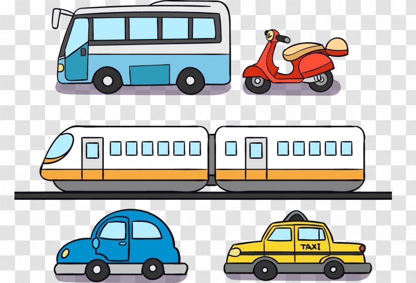 Rapid Transit Public Transport Car Vector Graphics - Taxi - Means Of Transparent PNG