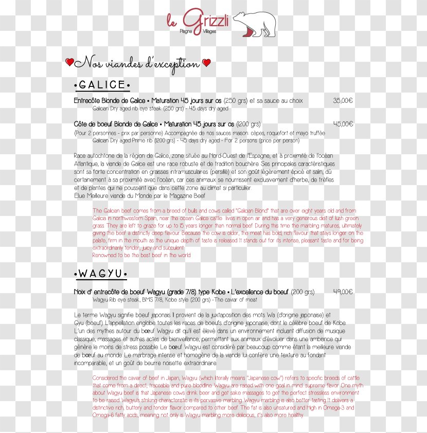 La Plagne Le Grizzli Document Menu Société Des Autoroutes Rhône-Alpes S.A. - Area - Exception Transparent PNG