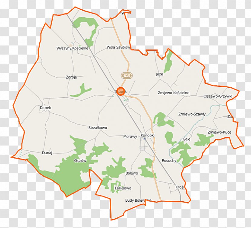 Stupsk Jeże, Masovian Voivodeship Dunaj, Pieńpole Strzałkowo, - Area - Map Transparent PNG