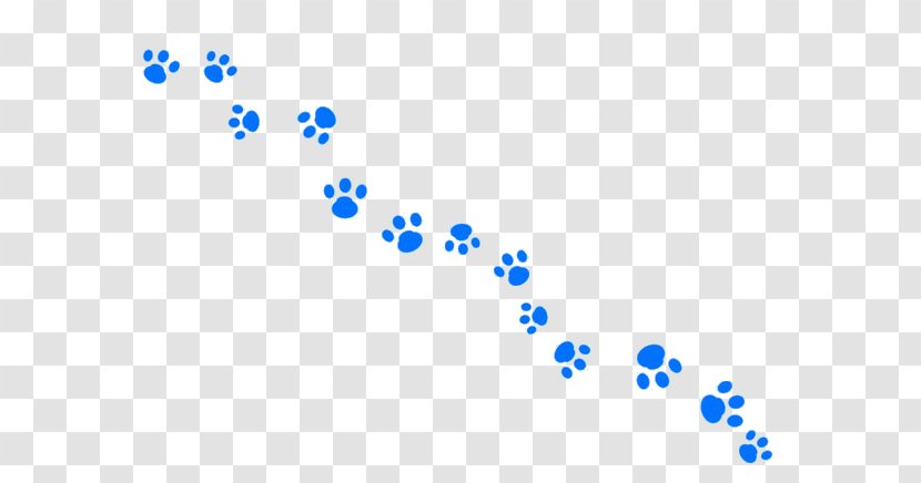 Dog Puppy Blue - Footprints Transparent PNG