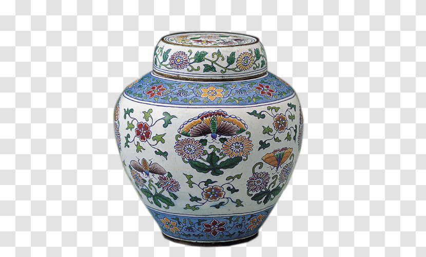 Porcelain Blue And White Pottery Ceramic Jar Vitreous Enamel - Vase Transparent PNG