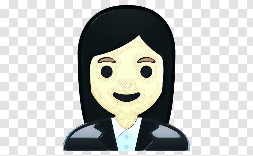 Pop Emoji - Noto Fonts - Animation Black Hair Transparent PNG